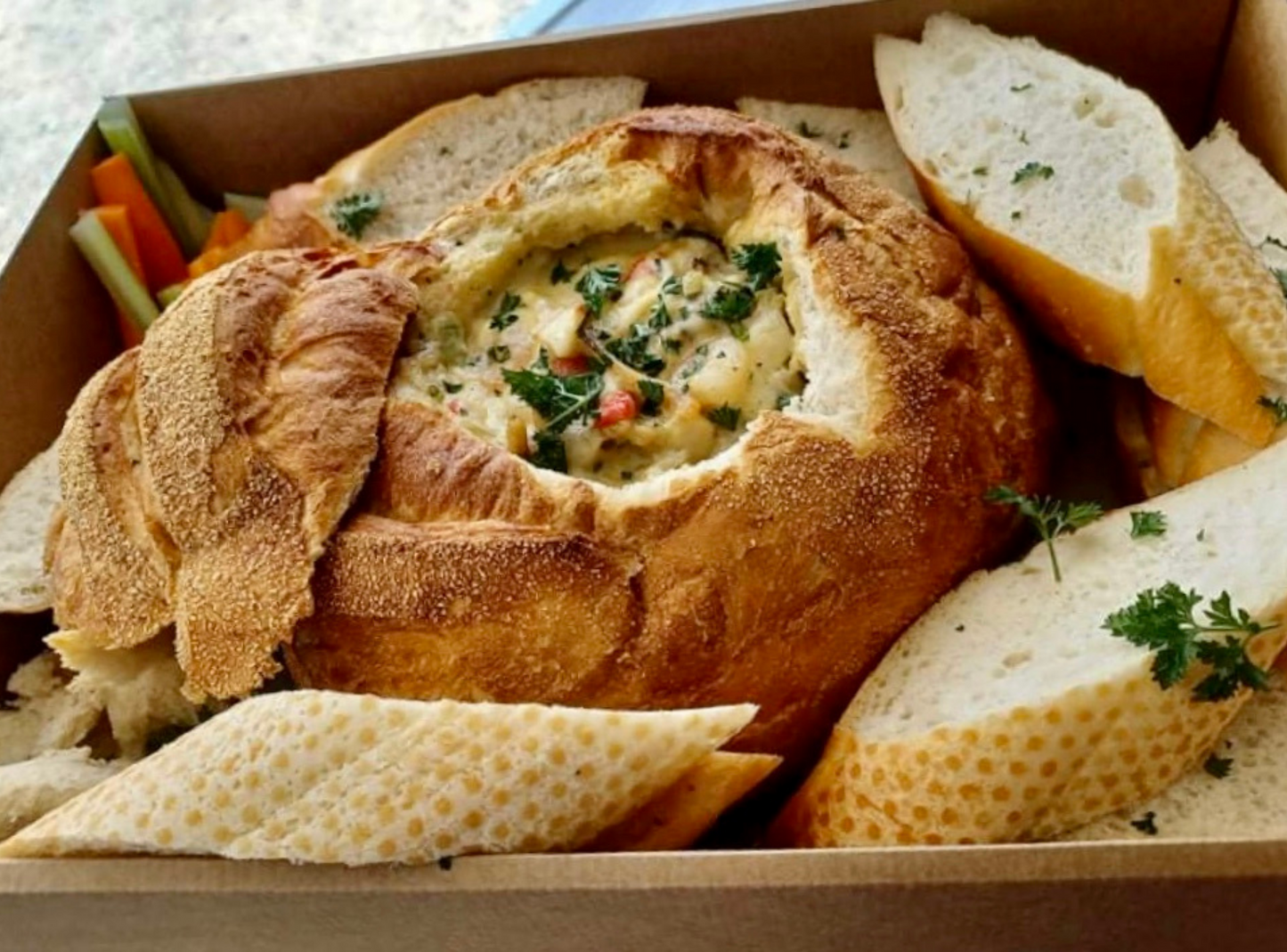 Seafood Cob Loaf Grazing Box